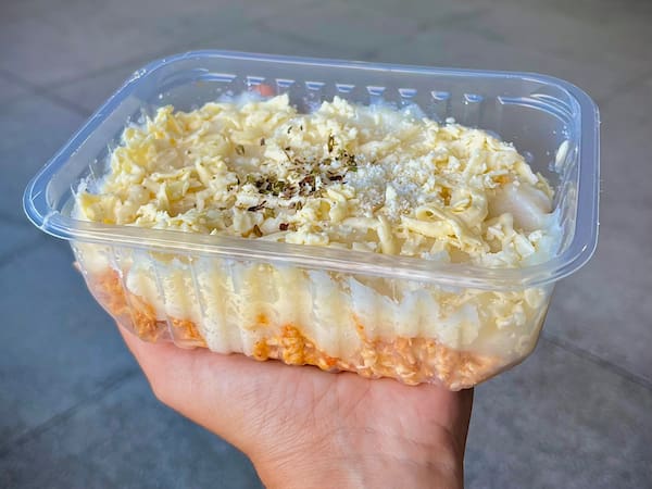 Escondidinho de macaxeira com frango desfiado
